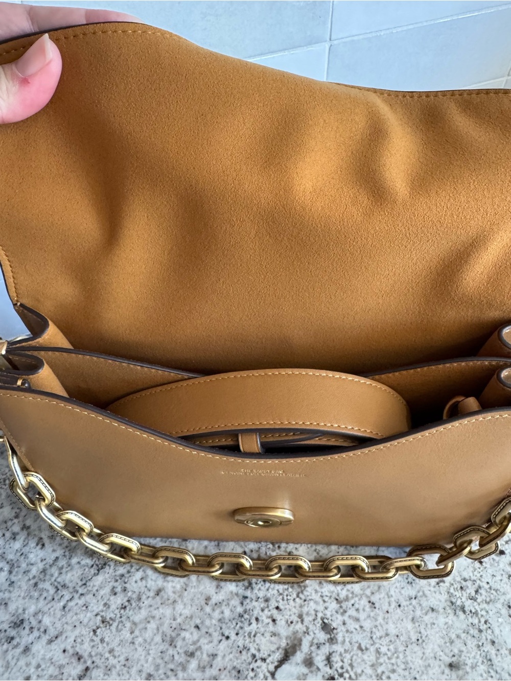 Coach Chain Tabby Bag in Honey Brown - Picture 5 of 8